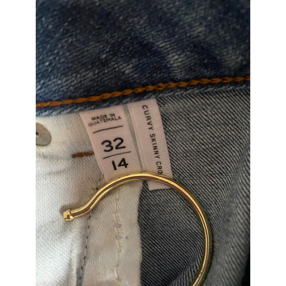 Loft‎ Womens Curvy Skinny Crop Jeans Medium Wash 14/32 Casual Staple Classic - Picture 6 of 12